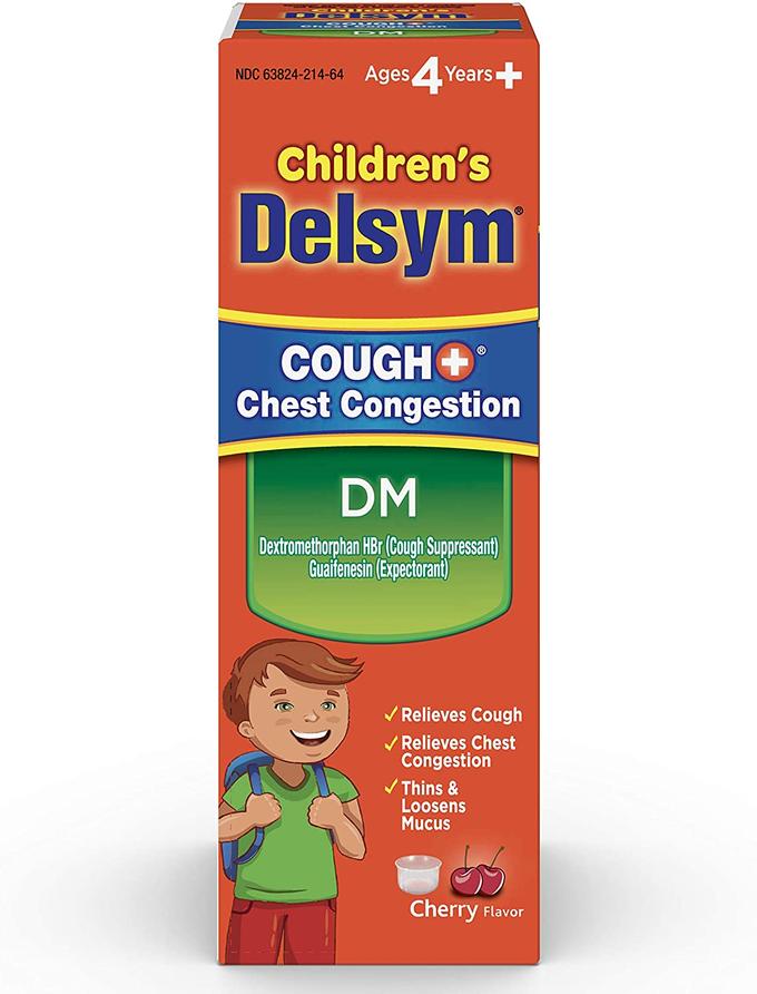 Delsym Children's DM Cough + Chest Congestion Relief Liquid, Cherry, 4oz
