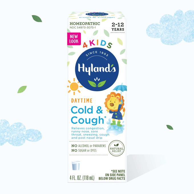 Hyland's 4 Kids Cold 'n Cough Relief Liquid, Natural Relief of Common Cold Symptoms, 4 Ounces