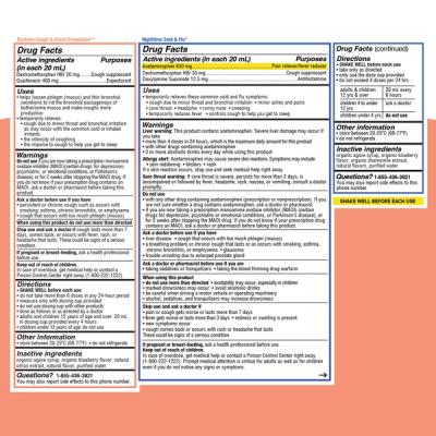  Daytime Cough + Nighttime Severe Cold & Flu Combo Pack-Drug Facts