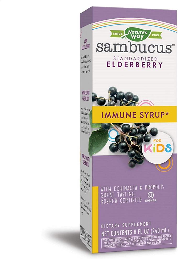 Nature's Way - Sambucus Elderberry Syrup for Kids, Herbal Supplements, Gluten Free, Vegetarian, 8 oz