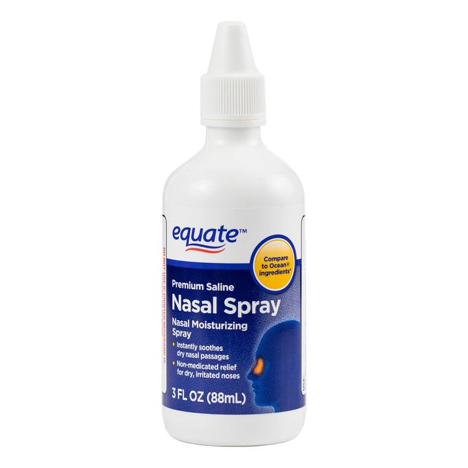 Equate Premium Saline Nasal Spray, Sodium Chloride, 3 fl oz