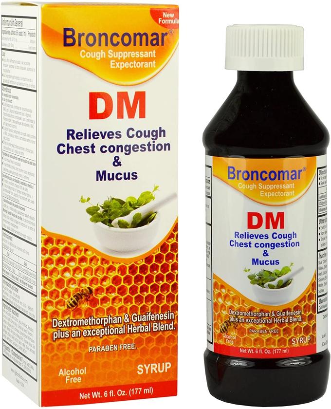 Broncomar DM Relieves Cough Chest Congestion & Mucus Alivia la Congestion en el Pecho 6 oz