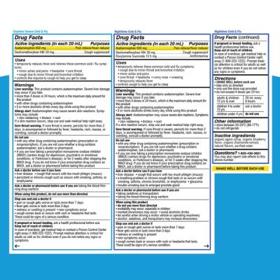 Severe Daytime + Nighttime Cold & Flu Combo Pack-Drug Fact