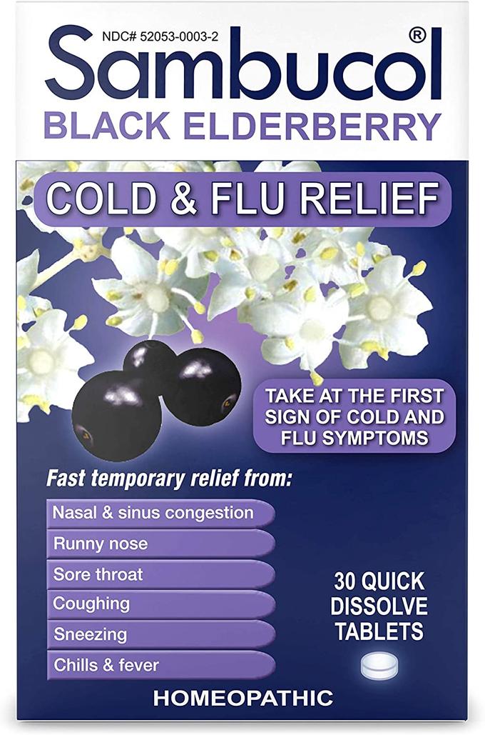 Sambucol Black Elderberry Cold & Flu Relief Tablets 30 ct