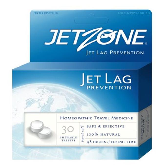 JetZone - Jet Lag Prevention Homeopathic Chewable Tablets - 48 Hours Flying Time - JZ 630 - Medicinal Sleep Aids