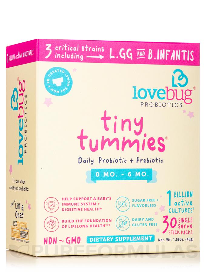 Tiny Tummies (0 - 6 Months) - 1 Box of 30 Stick Packs (1.59 oz / 45 Grams)