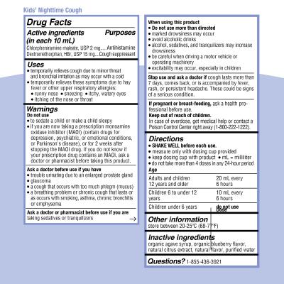 Kids Cough, Pain & Fever Relief 4-Pack Bundle Drug Facts 2