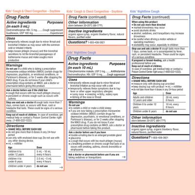 Kids' Daytime + Nighttime Cough & Chest Congestion Value Pack-Drug Fact