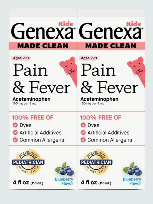 Kids' Pain & Fever Blueberry Flavor 2PK
