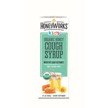 HoneyWorks Kids USDA Organic Honey Cough Syrup with Ivy Leaf Extract - 4 fl oz