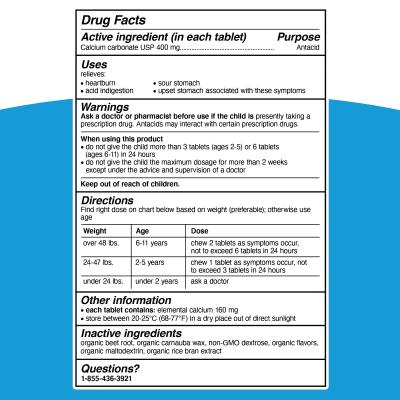 Kids Tummy Relief Drug Facts