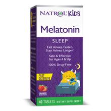 Natrol - Kids Melatonin Fast Dissolve Tablets, for Ages 4+, 1mg, 40 Count