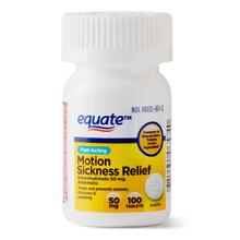 Equate - Fast Acting Motion Sickness Relief Dimenhydrinate Tablets, 50 mg, 100 Count