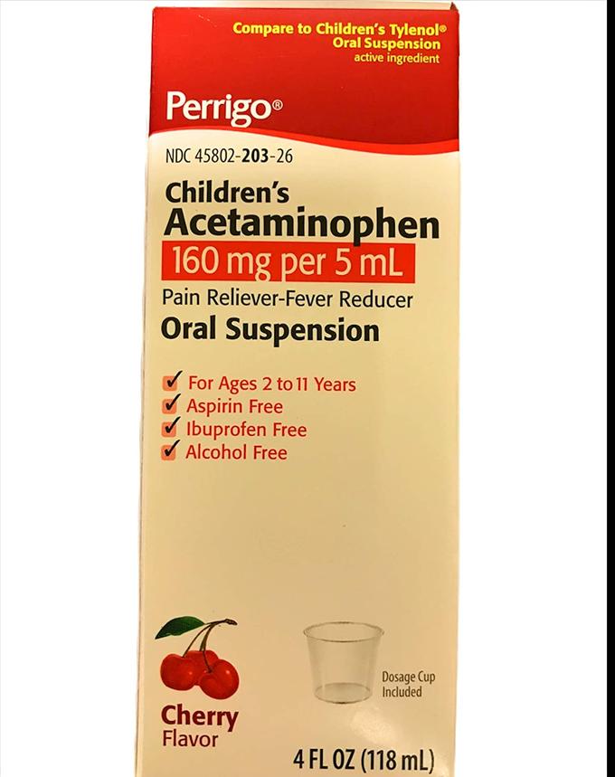 Perrigo Children's Acetaminophen 160MG/5ML Oral Suspension Cherry Flavor 4 OZ