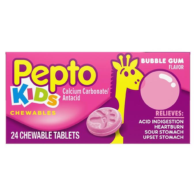 Kid's Calcium Carbonate/Antacid Chewable Tablets Bubble Gum