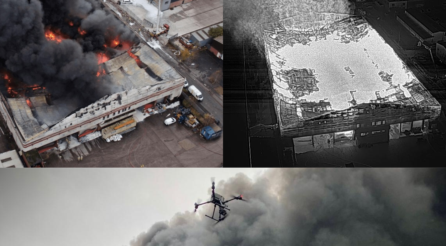 Drones provide vital situational awareness during a fire.
