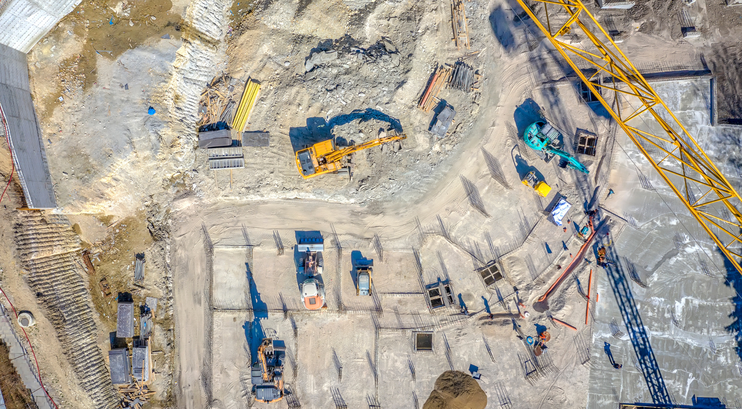 A drone in a box can be used to help monitor construction progress.