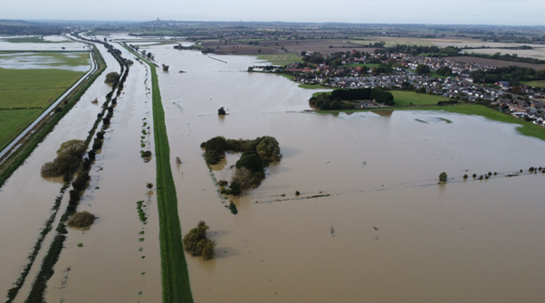 Drone footage of the flooding in Lincoln.
