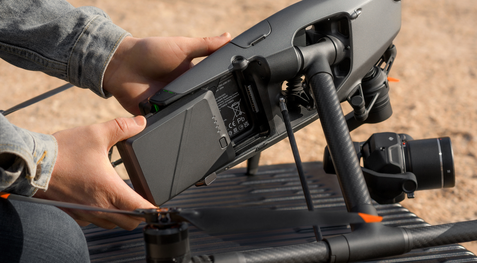 DJI Inspire 3 has hot-swappable battery functionality.