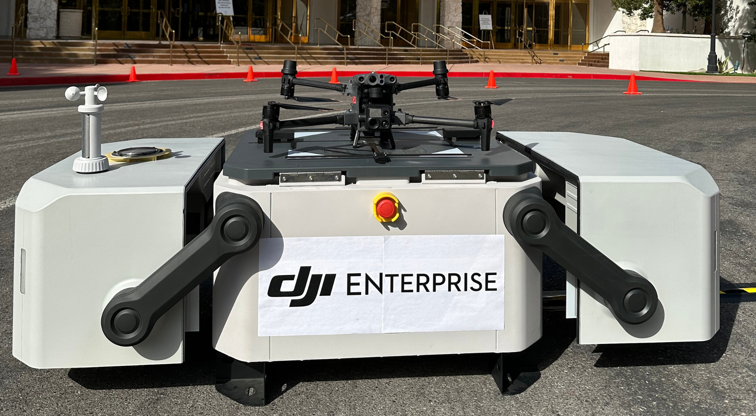 The DJI Dock drone in a box can benefit the construction and AEC sector.