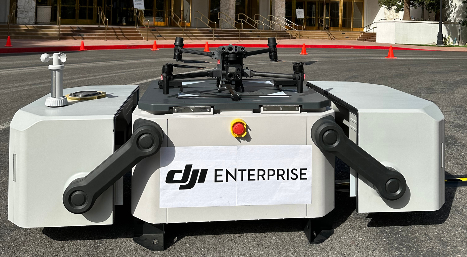 The DJI Dock drone in a box can benefit the construction and AEC sector.