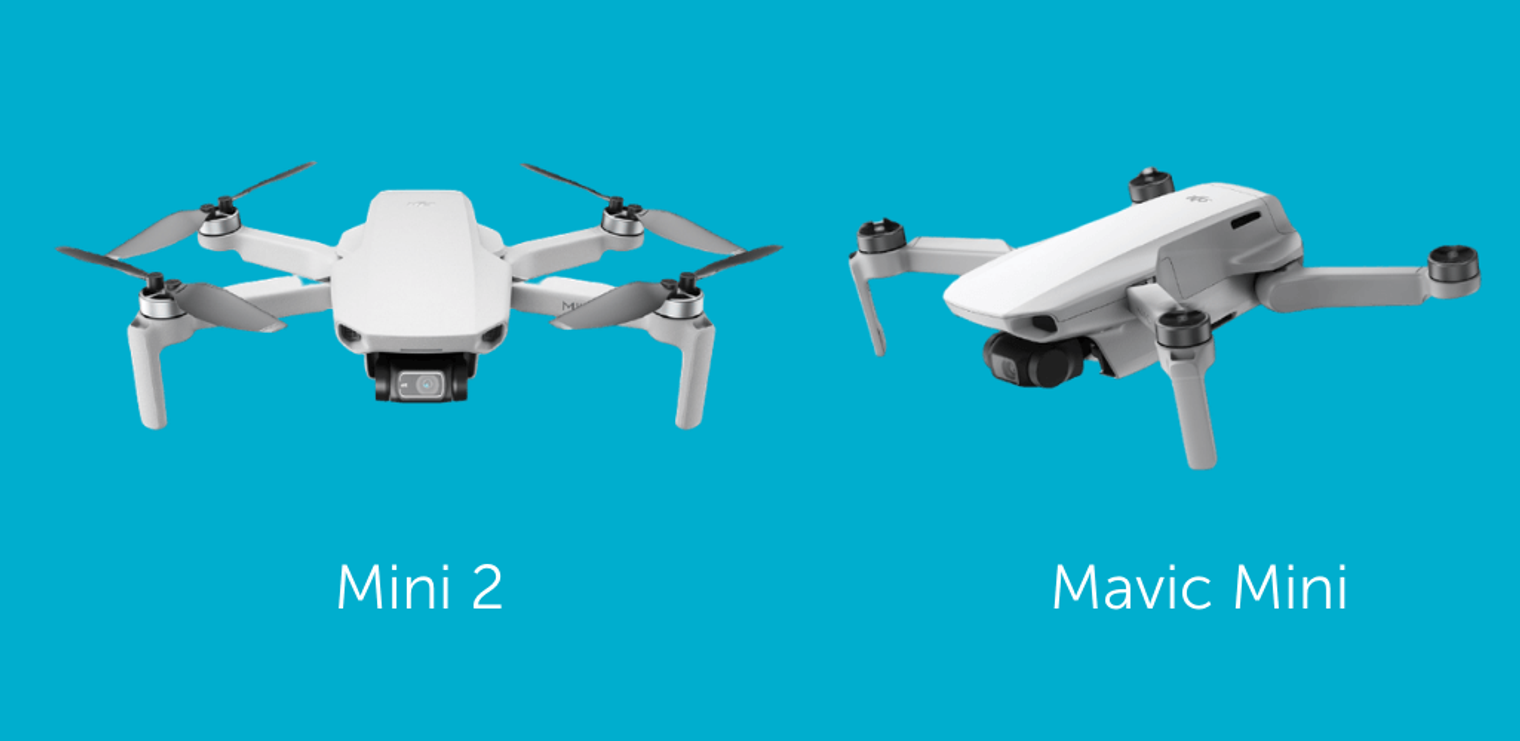 There isn't much between the Mini 2 and Mavic Mini in appearance.