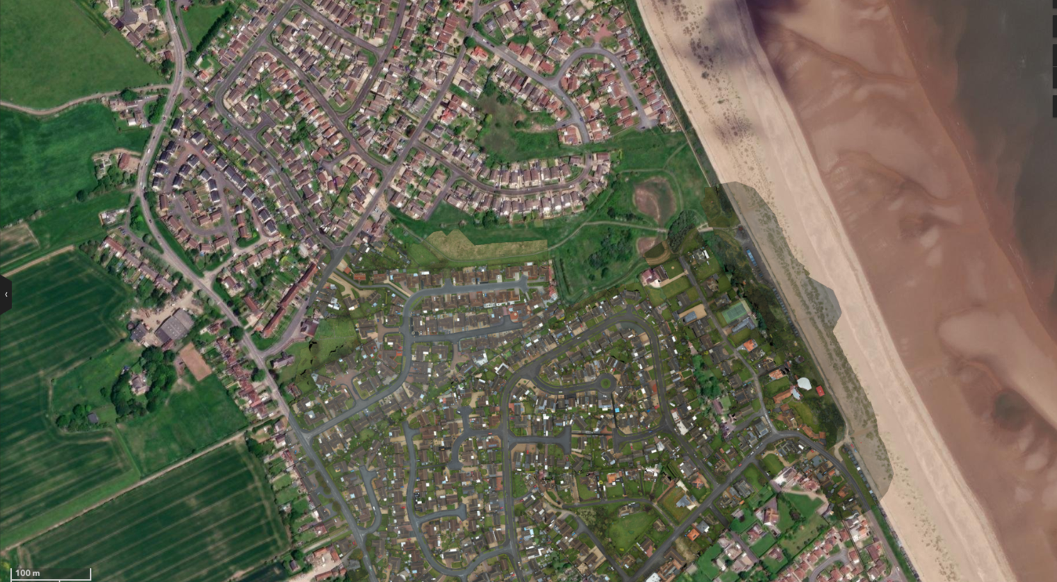Drone orthomosaic of the door-knocking route.