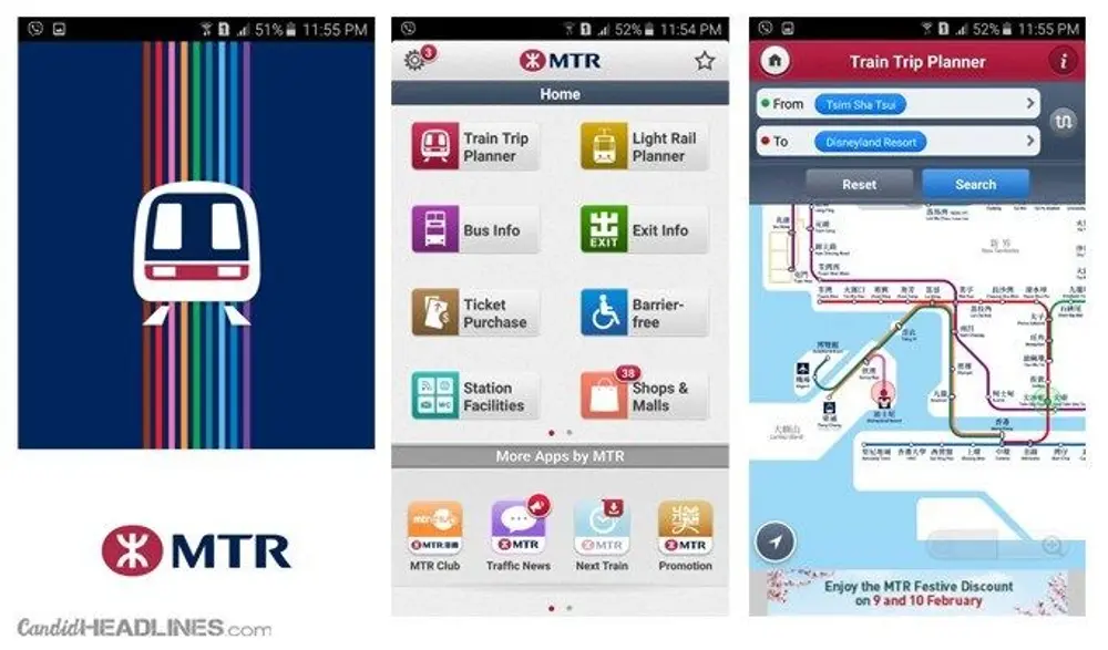 MTR Mobile next train