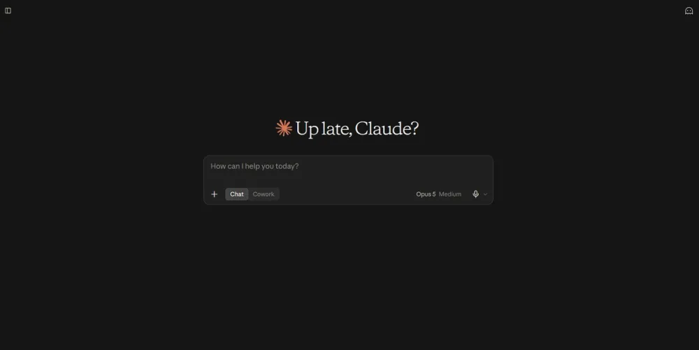 Claude Web interface