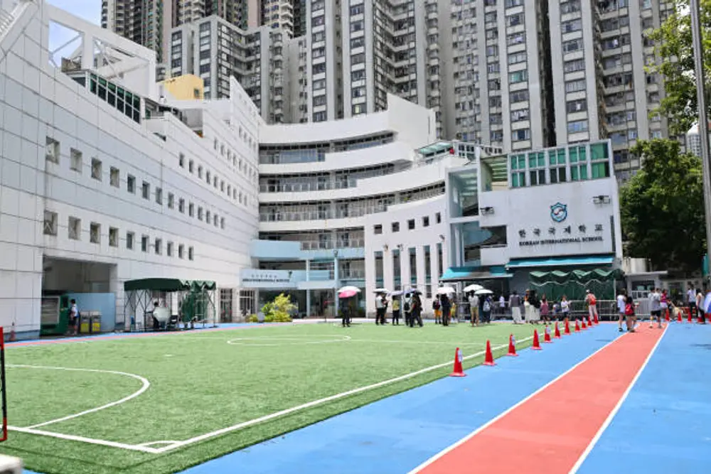 Hong Kong university campus students walking to class new semester