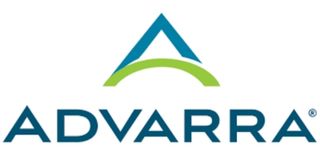 Advarra company logo featuring a blue stylized letter 'A' above a green curved line with the brand name 'ADVARRA' in blue text below.
