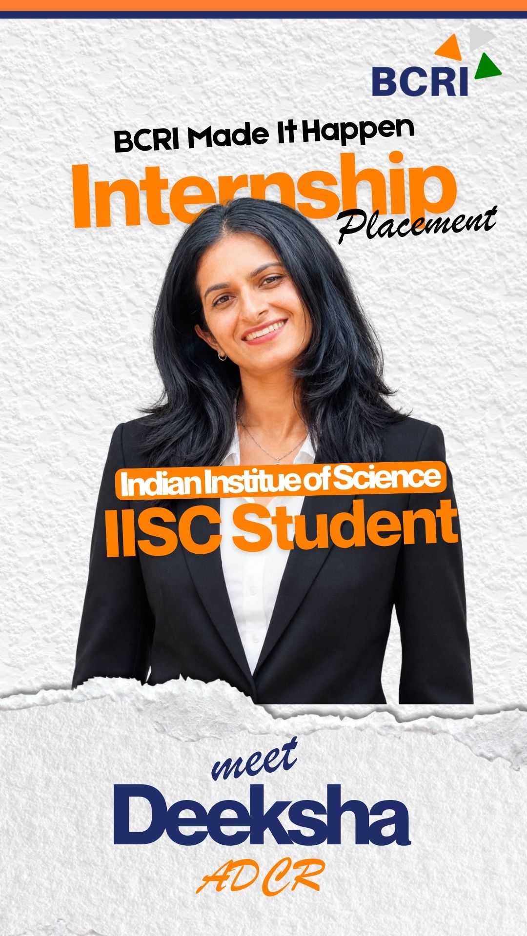 BCRI Student Success Story | ADCR Internship Achievement 
