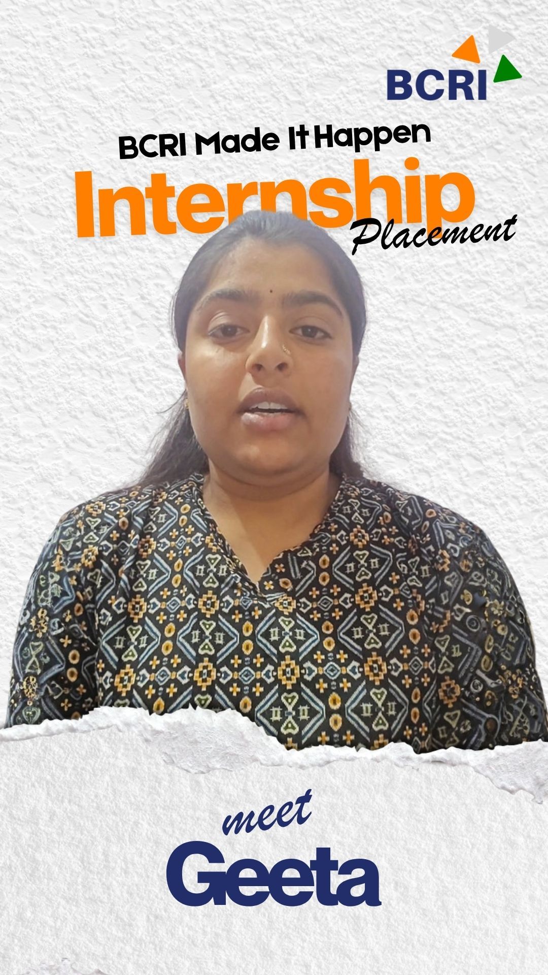 Geetha successfully completed her Clinical Research & Clinical Data Management training at BCRI. 
