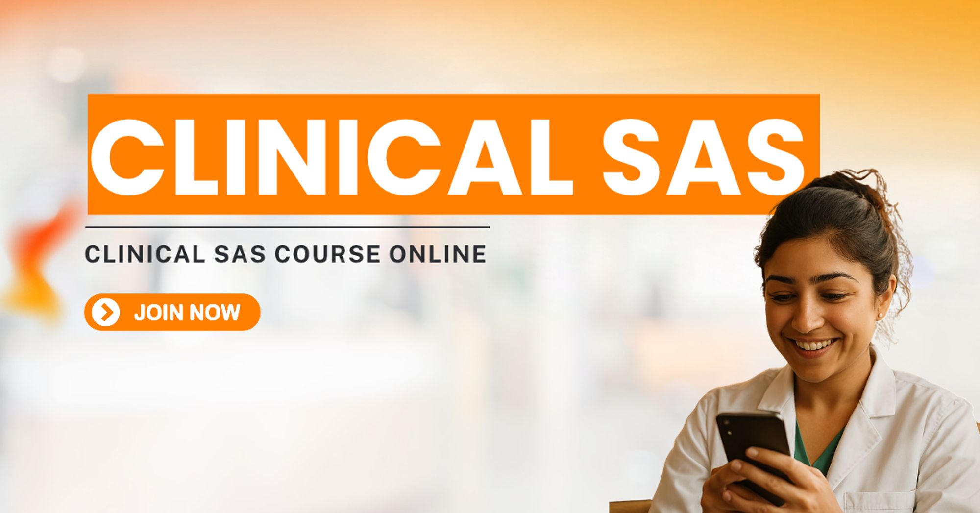 BCRI Clinical SAS course banner promoting SAS programming training for clinical research, clinical data analysis, statistical programming, and career opportunities in the pharmaceutical industry.