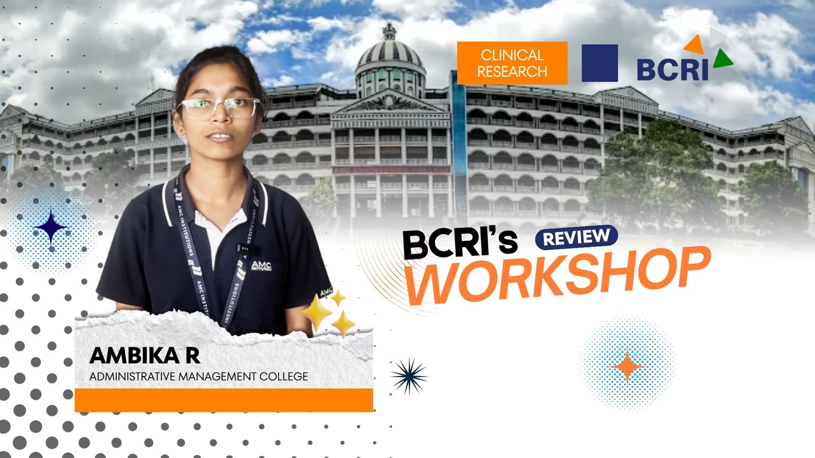 One Day Workshop | AMC College | CR | CDM | 
