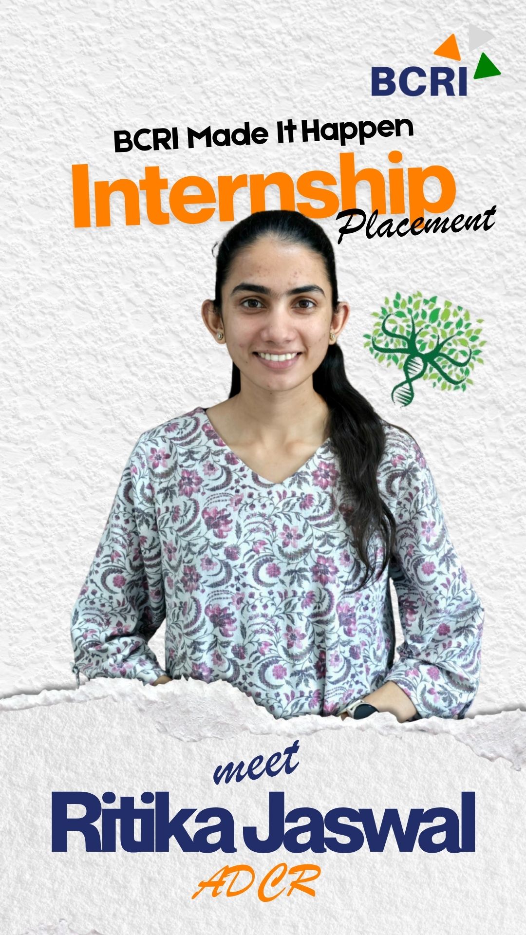 Internship Placement Success Story | BCRI