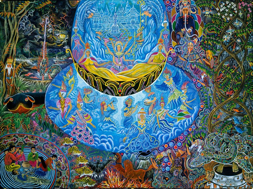 Visões induzidas pela ayahuasca, por Pablo Amaringo