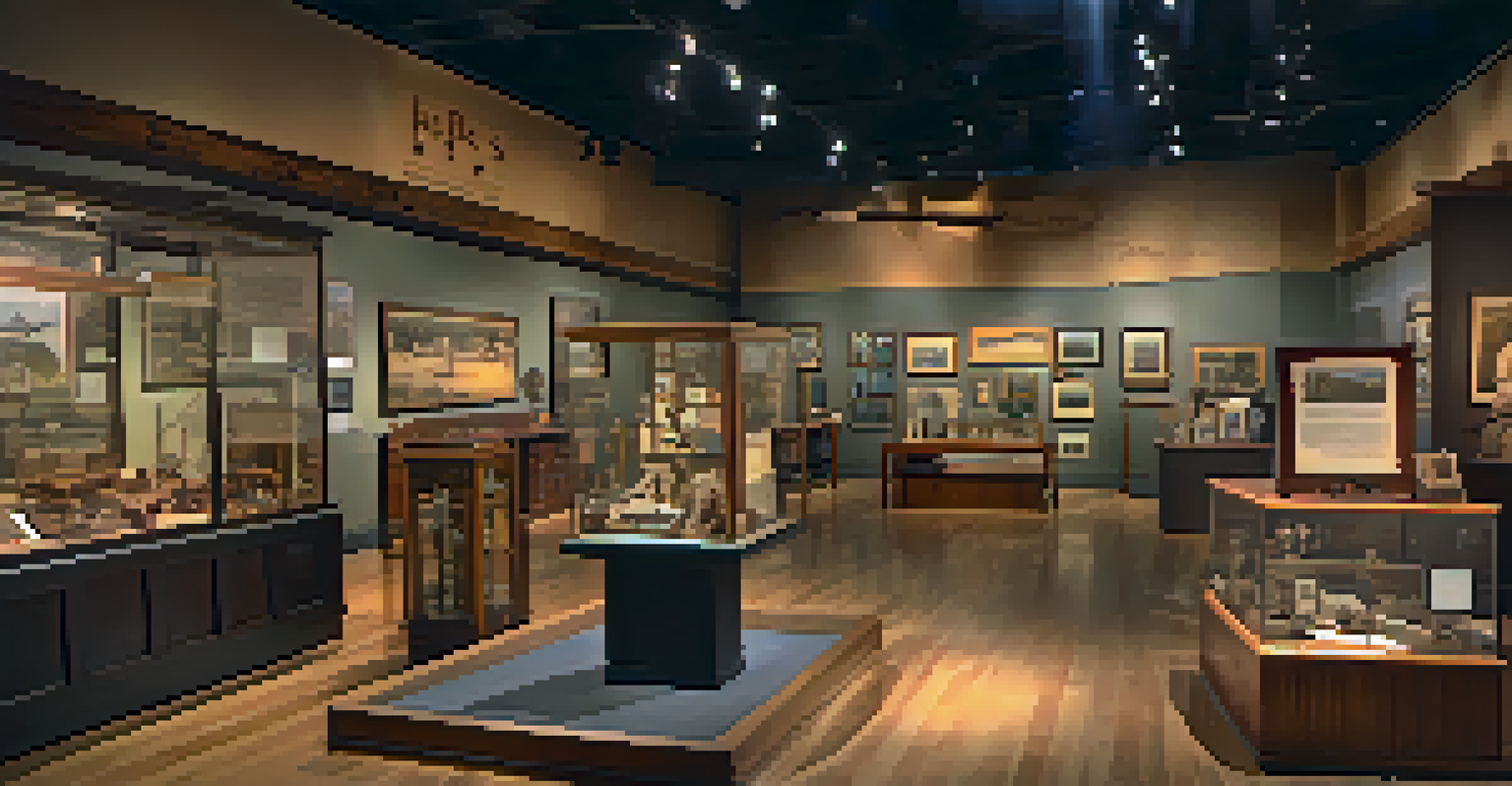 An exhibit in a museum displaying historical artifacts from Big Bear's past.