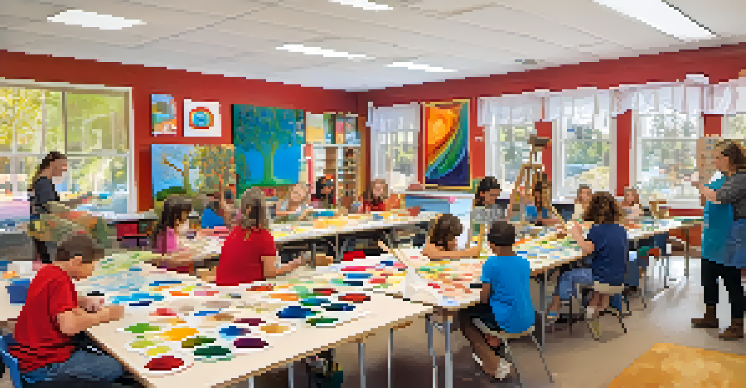 A lively workshop in Big Bear where participants are engaged in making DIY reusable products, with materials and a teacher visible.
