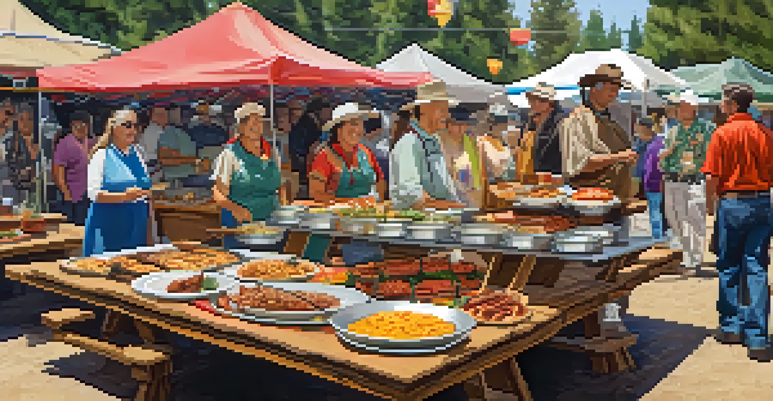 A variety of traditional mountain dishes served at a food stall during Big Bear's Heritage Festival.