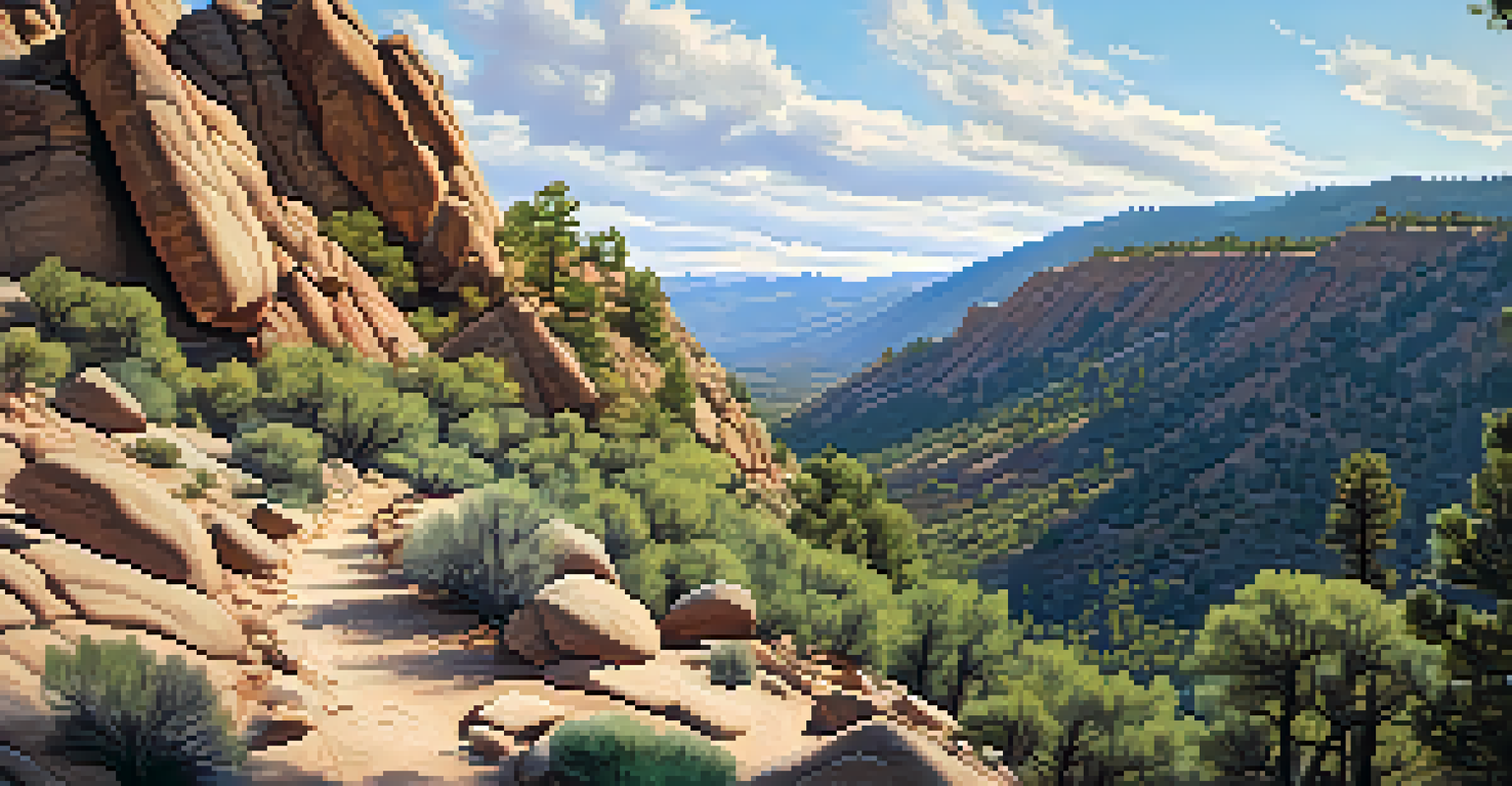 Aerial view of John Bull Trail with rocky sections and diverse landscapes in Big Bear, California.