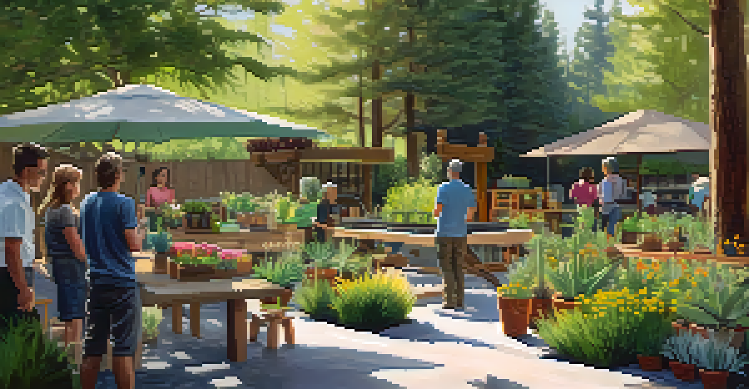 A community workshop in Big Bear on sustainable gardening, with residents learning about xeriscaping and rainwater harvesting.