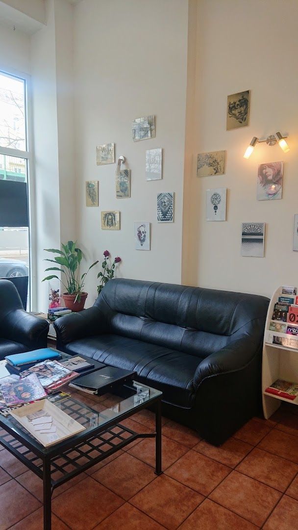 a living room with a couch and a coffee table