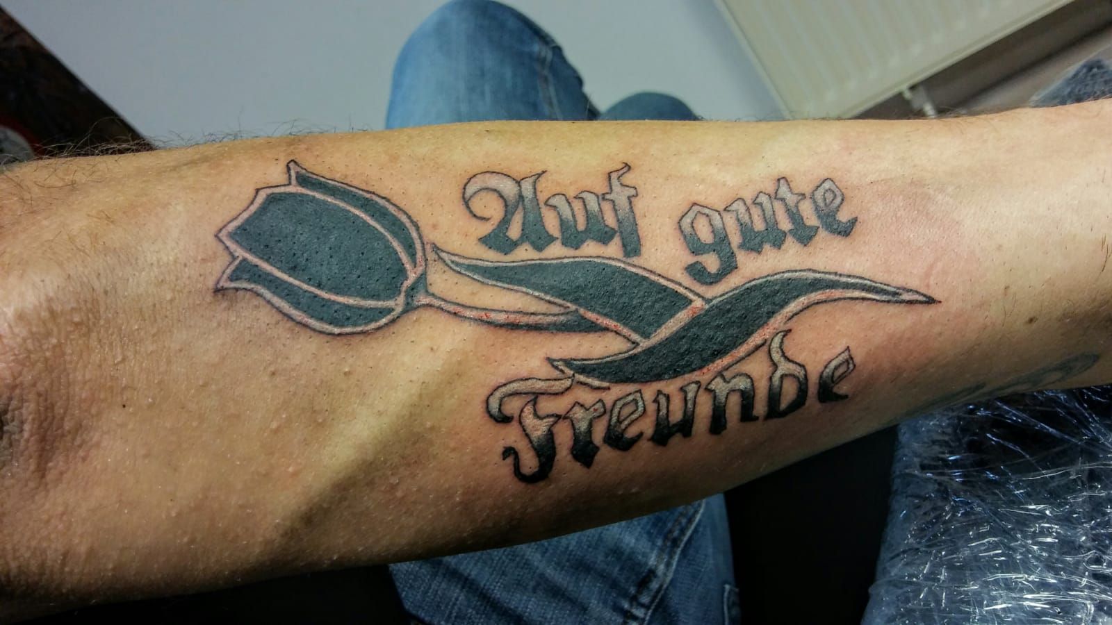 a man with a narben tattoo on his arm, mittelsachsen, germany