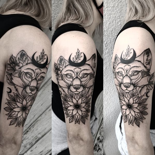 a woman with a cover-up tattoo on her arm, bodenseekreis, germany