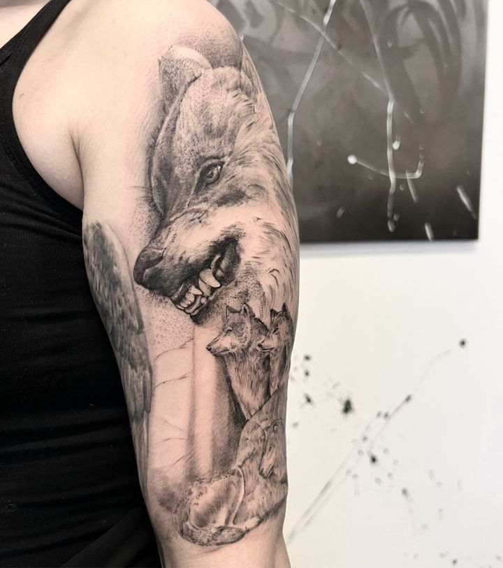 a man with a narben tattoo on his arm, göttingen, germany