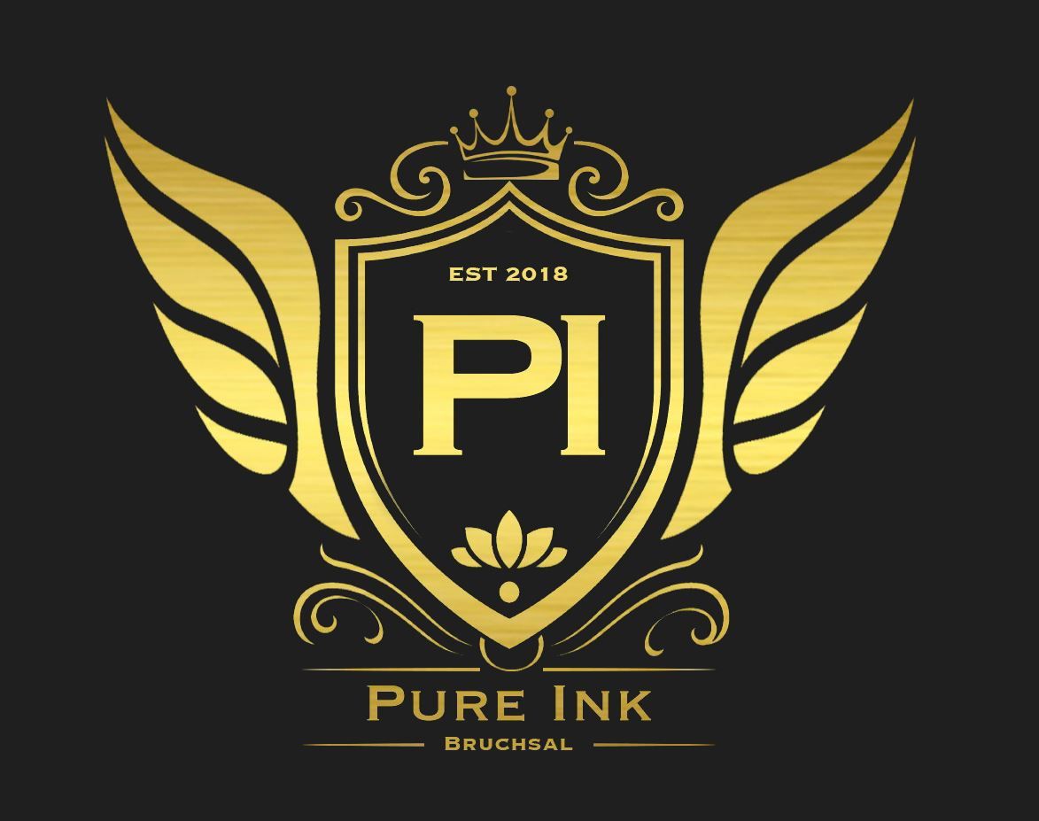 the logo for pure ink