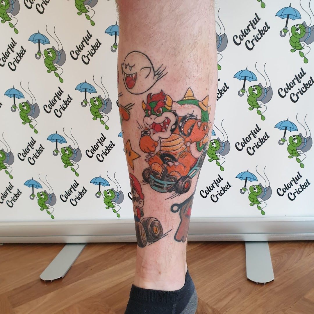 a man with a narben tattoo on his leg, rhön-grabfeld, germany