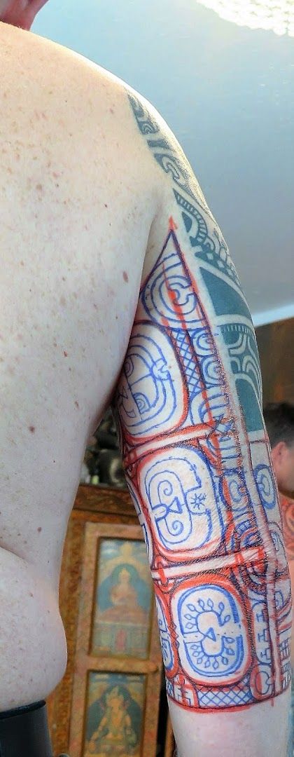 a man with a narben tattoo on his arm, erding, germany