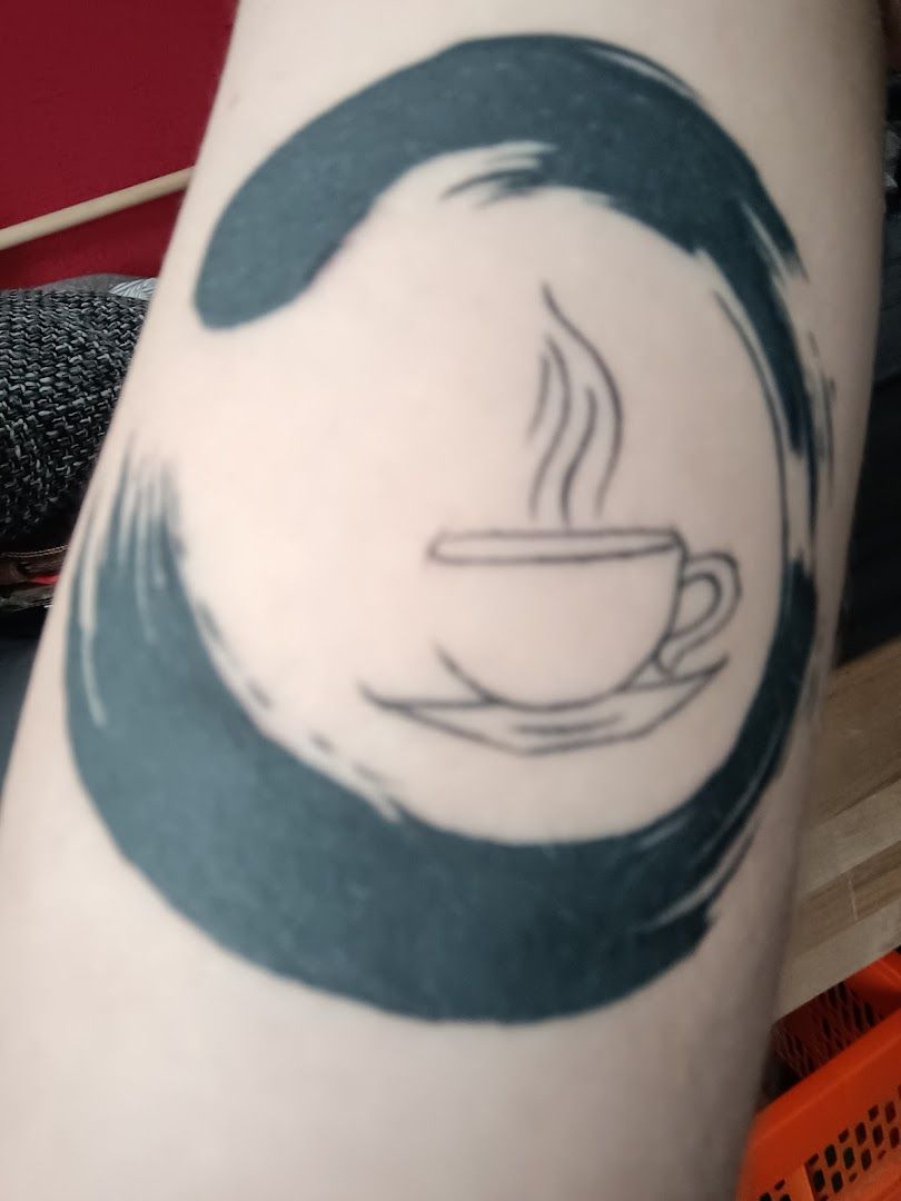 a narben tattoo with a cup of coffee on it, südwestpfalz, germany